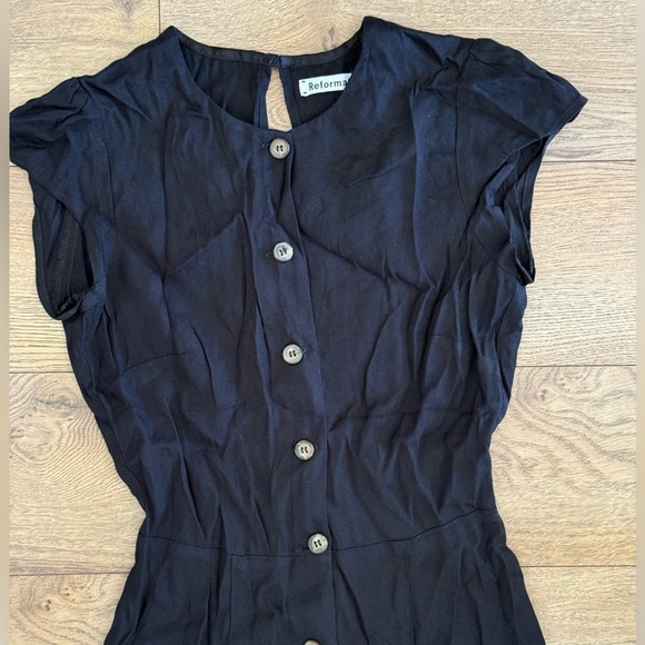 Women’s Reformation Black Maxi Button Up Dress - Picture 7 of 12